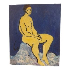 Vernon Rickman Seated Nude, Figurative, Impressionist Painting