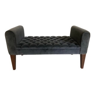 Custom Velvet Tufted Bench For Sale