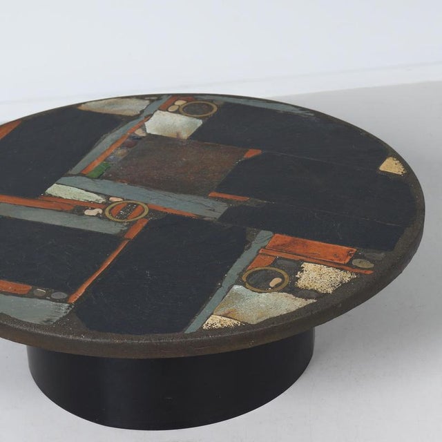 Metal Round Coffee Table by Paul Kingma, 1970s For Sale - Image 7 of 11