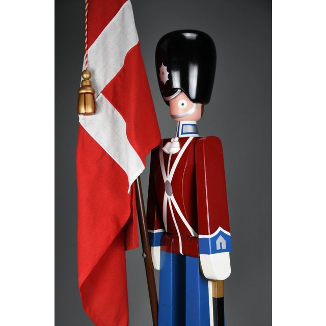 Monumental Royal Danish Guardsman with Flag by Kay Bojesen, 1950s For Sale - Image 12 of 14