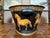 Antique English Planter Jardiniere Horse Equine Black Decoupage Tole Metal C1900 For Sale - Image 14 of 18