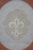 Antique French Framed White Linen & Lace Fleur De Lis Embroidered Textile For Sale - Image 6 of 11