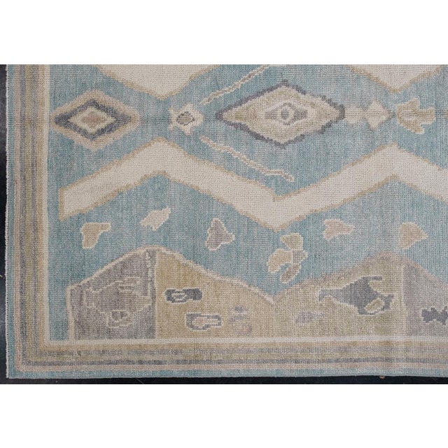 Turkish Turkish Oushak Rug 4'10" x 7'2" For Sale - Image 3 of 9