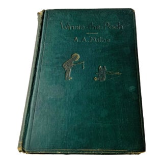 Antique Winnie-the-Pooh a.a. Milne, e.p. Dutton, 88th Edition 1933, Original Green Cloth, Ernest H. Shepard Illustrations, Nantucket Estate For Sale