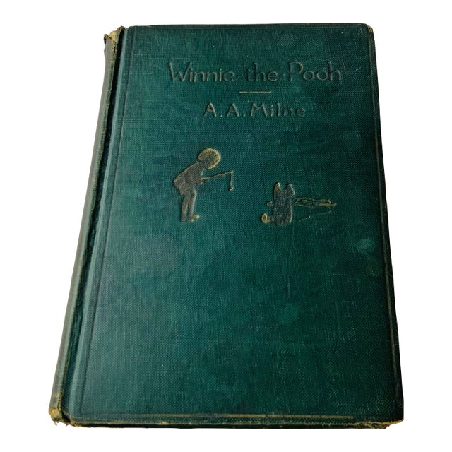 Antique Winnie-the-Pooh a.a. Milne, e.p. Dutton, 88th Edition 1933, Original Green Cloth, Ernest H. Shepard Illustrations, Nantucket Estate For Sale