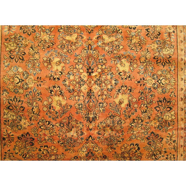 Vintage Persian Sarouk Oriental Rug, in Room Size, with Intricate Floral Design For Sale In New York - Image 6 of 8
