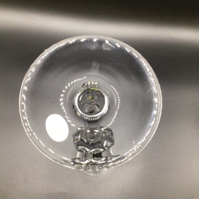 Pair of Very Tall Bohemia Crystal Art Glass Champagne Flutes With Original Box For Sale - Image 9 of 13