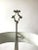 Metal 1970s Pewter Trumpet Lamp With Adjustable Tole Shade For Sale - Image 7 of 9