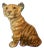 Vintage Marwal Chalkware 14” Bengal Tiger Cub Sculpture – Hand-Painted Mid-Century Hollywood Regency Safari Decor For Sale