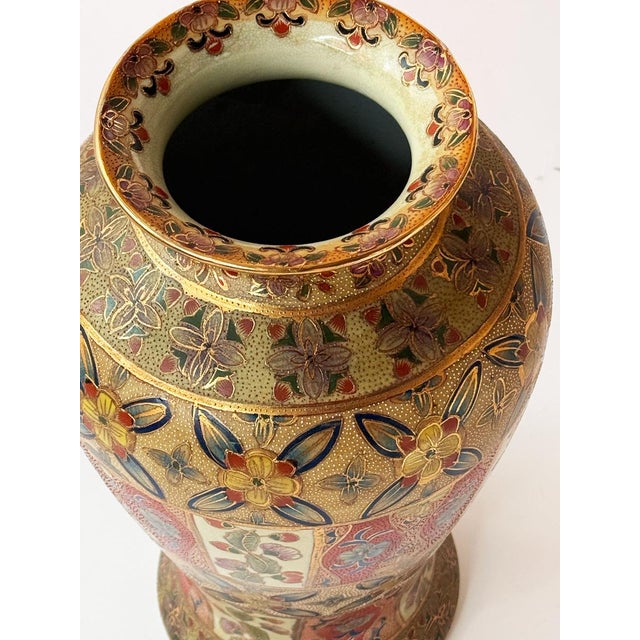 Japanese Ceramic Vase in Satsuma Style, 1970s For Sale - Image 6 of 8