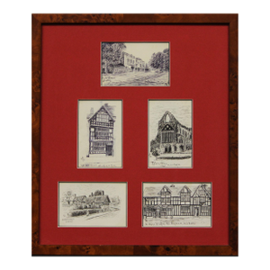 1910s Five Postcard Drawings