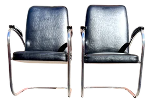 Set of Vintage Bauhaus Modern Tubular Steel Cantilever Armchairs from Mauser Werke, Germany, 1930s