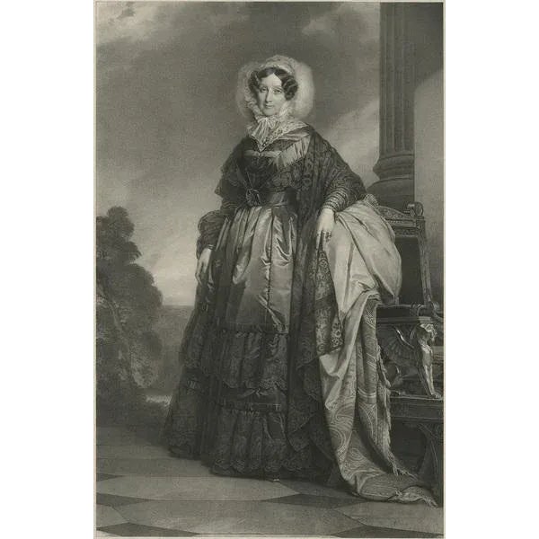Mid 19th Century H. Grevedon, Large Portrait of Princess Adelaide d'Orléans, 1842, Print For Sale - Image 5 of 8