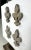 French Fleur-De-Lis Embossed Concrete Cabinetry Knobs, Set of Four For Sale - Image 4 of 12
