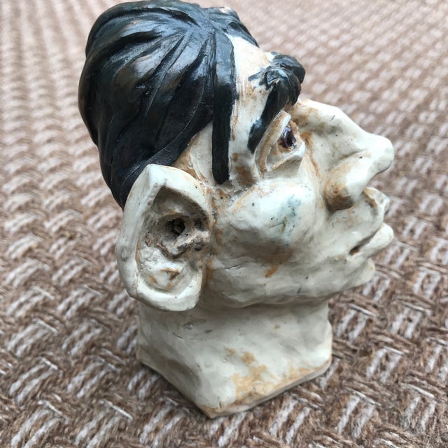 Vintage Clay Bust Sculpture Figurative Portrait Chairish
