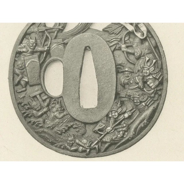 Title: exquisite japanese tsuba (sword guards) – plate xii from section vi of g. A. Audsley’s decorative art series :...