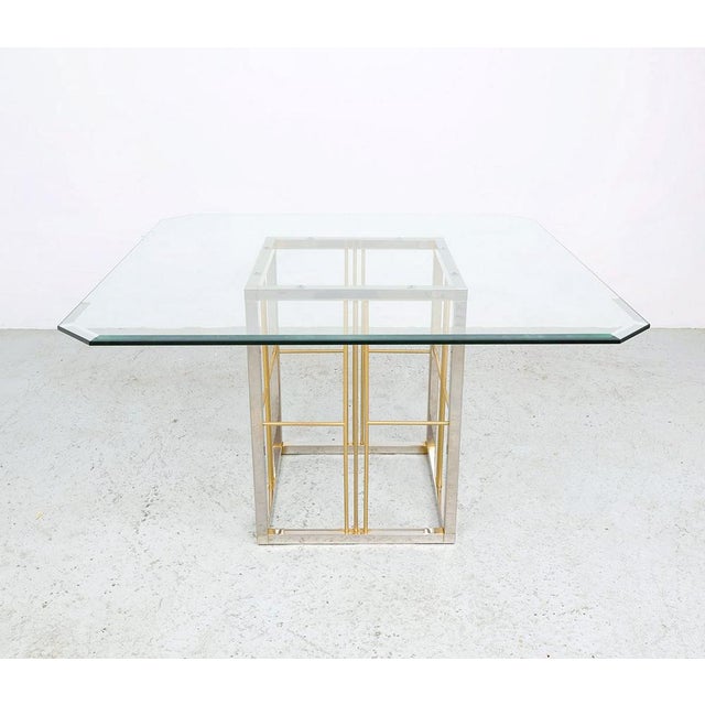 Vintage Brass and Glass Dining Table, 1970s For Sale - Image 4 of 14