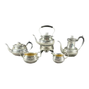English Silverplate 5-Piece Tea and Coffee Set, Early 20th Century