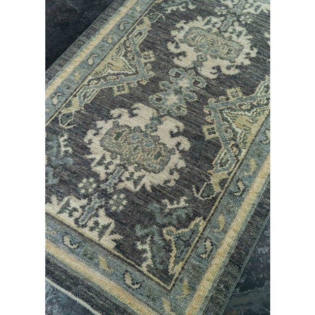 Black Turkish Oushak Rug 2'10" x 18' #20201 For Sale - Image 8 of 8