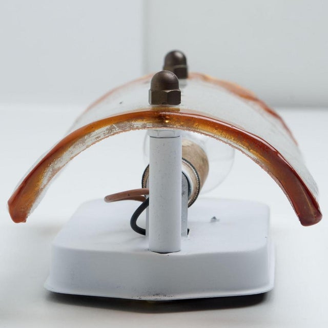 Brown Rectangular Wall Light from Mazzega, 1960s For Sale - Image 8 of 12