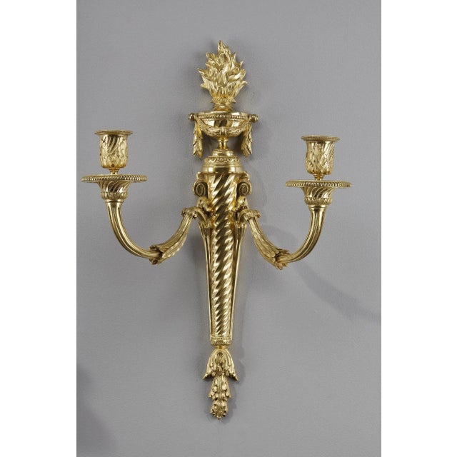 Vintage Golden Candelholder Sconces, Set of 2 For Sale - Image 3 of 13