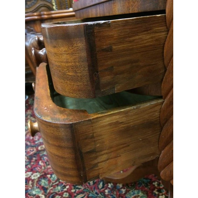 Early 19th Century Antique Cherry and Mahogany Two Drawer Table For Sale - Image 5 of 9