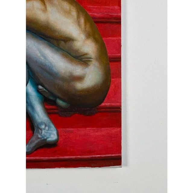 1990s Curious Modernist Nude in Bright Palette For Sale - Image 5 of 6