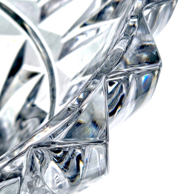 Mikasa “Rainier” 9-Inch Heavy Cut Crystal Swirl Centerpiece Bowl – Japan For Sale - Image 10 of 12