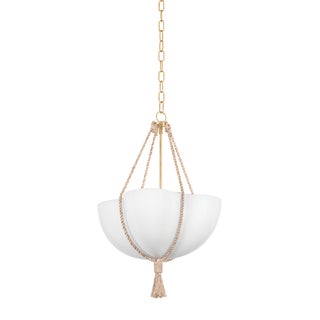 Hudson Valley Lighting Amberley 20 in. 1 Light Pendant in Vintage Gold Leaf Finish For Sale