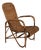 Rattan and Wicker High Back Armchair, 1950s For Sale
