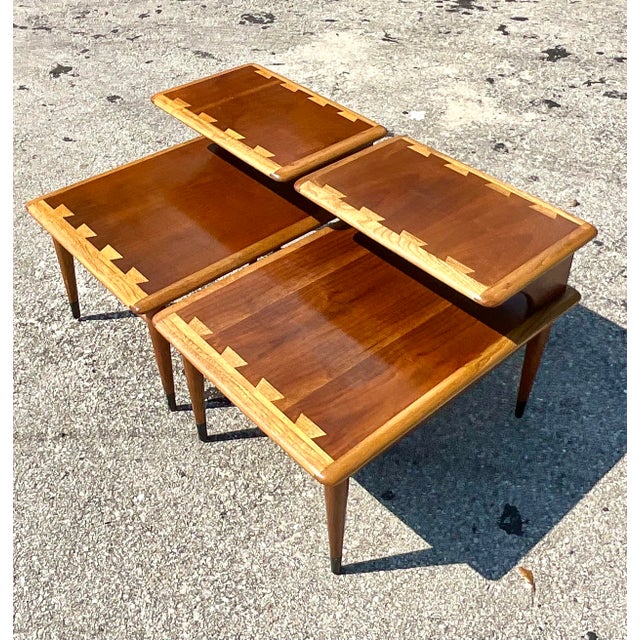 Vintage MCM Lane Acclaim Two Tier Side Tables a Pair Chairish