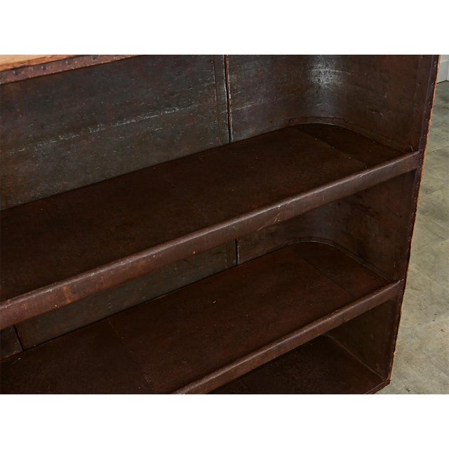 19th Century English “Huffer” Pine Demilune Warming Cabinet For Sale - Image 11 of 12