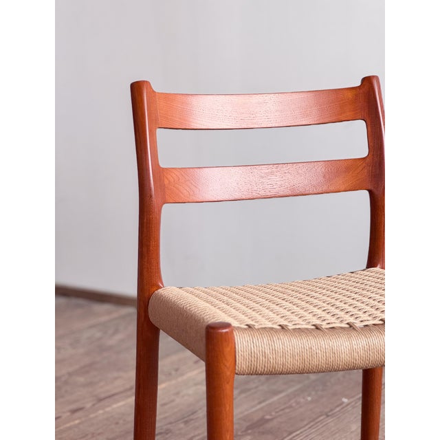 Vintage Model 84 Teak Dining Chairs by Niels O. Møller for J.L. Moller, Set of 2 For Sale - Image 11 of 15