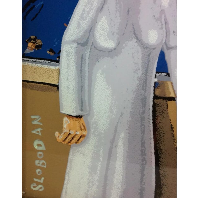 Oil paint on reverse glass by listed Croatian artist, Ivicevic Slobodan. Signed. This wonderful work of art if...