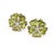 Christina Addison 18kt yellow gold sand dollar earrings with peridot (approximately 20 cts) and diamonds weighing 0.30...