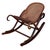 Victorian Thonet No.7001 rocking chair foot stool featuring an elegant, sculptural frame crafted from warm-toned bentwood...