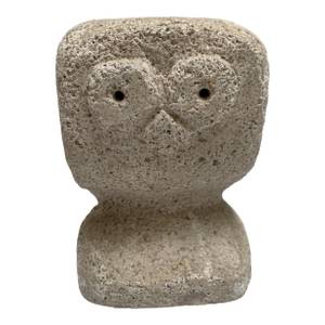 Vintage Large Stone Owl Decor Accent