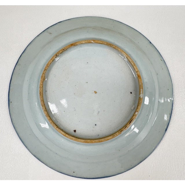 Mid 19th Century Pair of 19th Century Chinese Export "Canton" Blue & White Shallow Bowls, 8.75" For Sale - Image 5 of 9