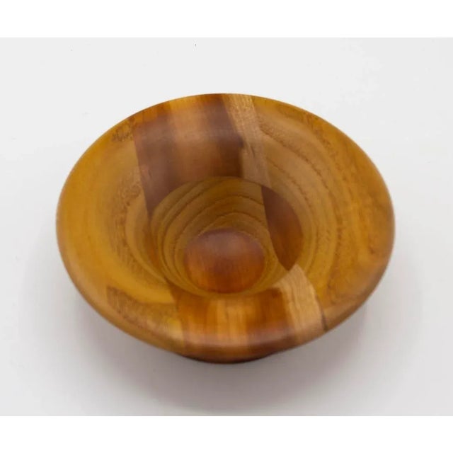 American Handcrafted Turned Wooden Bowl by Franz Woodworks For Sale - Image 3 of 6