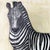 Etiennette Johan, Zebra, 1930s, Mixed Media on Canvas For Sale - Image 3 of 9