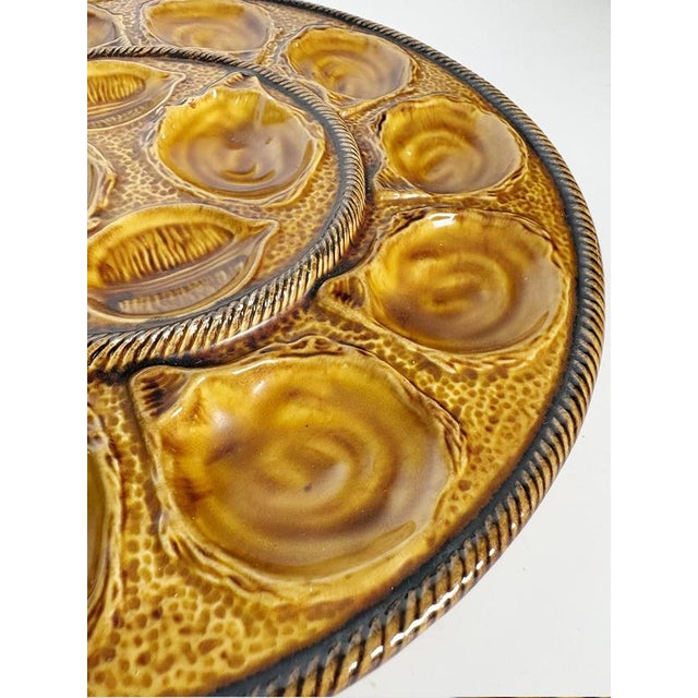 Brown Oyster Dish, France, 20th Century For Sale - Image 6 of 14