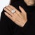 1980s Portuguese 1.75ct Pave Diamond Cigar Ring 18k White Gold Wide Band Sz 6.5 For Sale In Los Angeles - Image 6 of 7