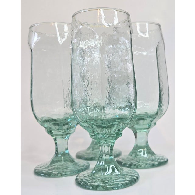Late 20th Century Icy Green Goblets - Set of Four For Sale - Image 13 of 13
