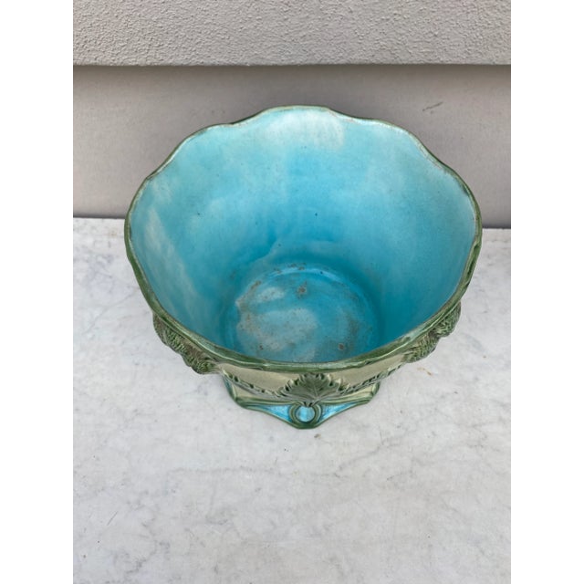 19th Century Majolica Chesnut Jardinière Saint Clement For Sale In Austin - Image 6 of 7