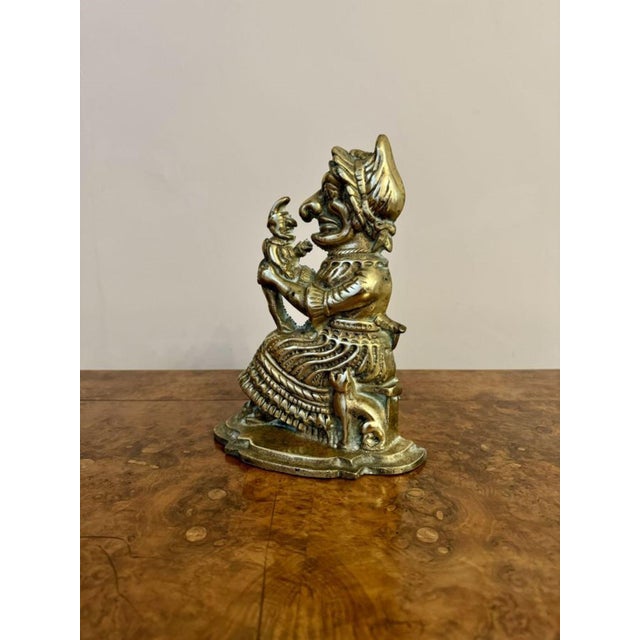 Antique Brass Doorstop, 1900s For Sale - Image 3 of 6