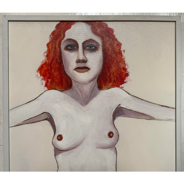 Expressionism Original Maxine Smith Female Nude Portrait Oil Painting - Chapel Roan? For Sale - Image 3 of 5