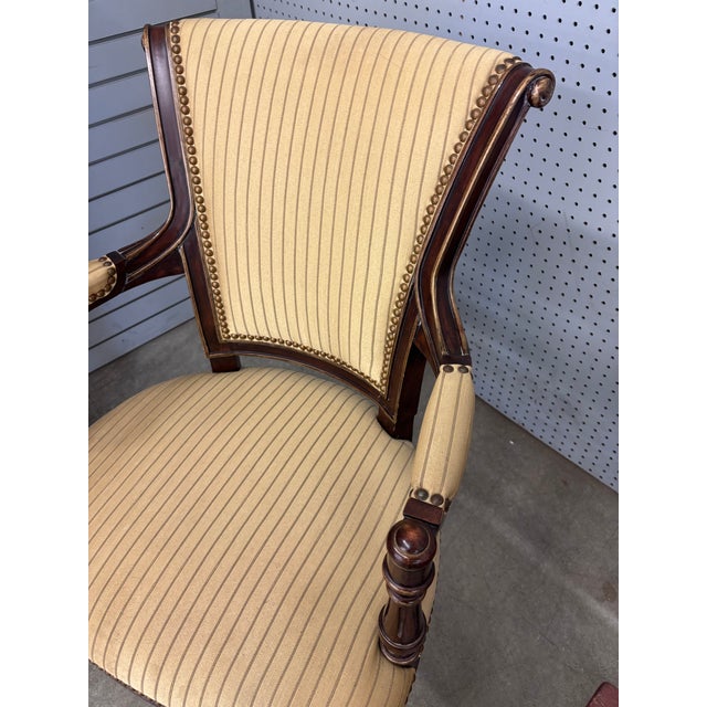 1990s Louis XVI Style Arm Chair For Sale - Image 4 of 4