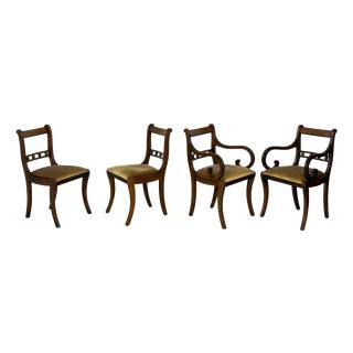 Colonial-Style Dining Chairs in Mahogany, Set of 4 For Sale
