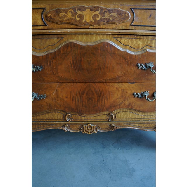 Antique French Style Chest of Drawers With Mirror For Sale - Image 4 of 8