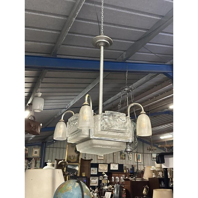 Art Deco Chandelier, 1920s For Sale - Image 6 of 10